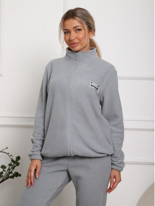 Домашний костюм "Каро" К-131 серый